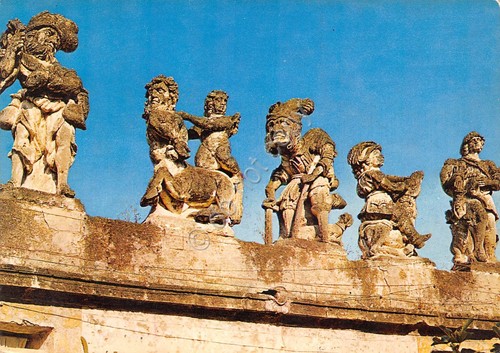 Cartolina Bagheria Villa Palagonia un gruppo di mostri Anni '70