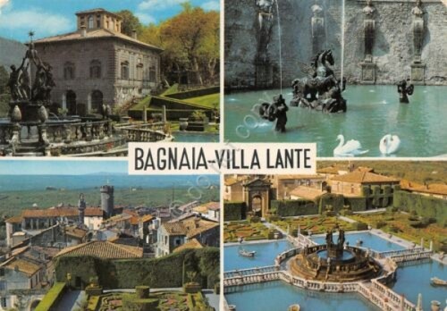 Cartolina Bagnaia Villa Lante vedute 1978 (Viterbo)
