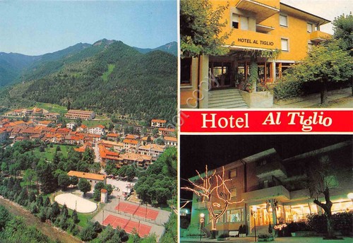 Cartolina Bagno di Romagna Terme Hotel Al Tiglio vedute varie …