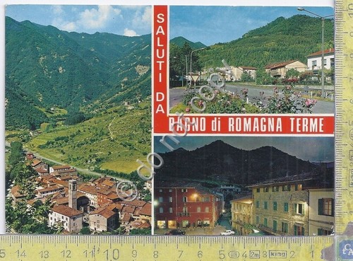 Cartolina Bagno di Romagna Terme vedute varie 1983 (Forl)