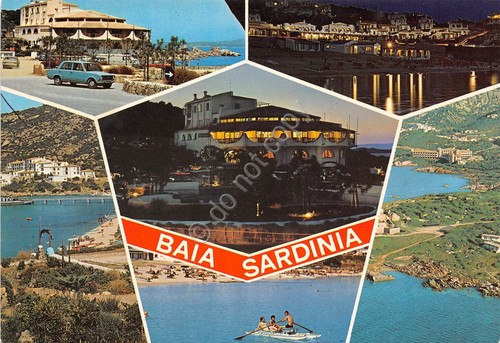 Cartolina Baia Sardinia saluti da vedutine (Altre tematiche)