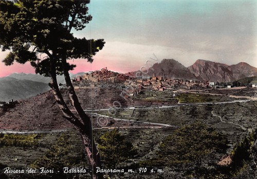 Cartolina Baiardo Riviera dei Fiori Panorama