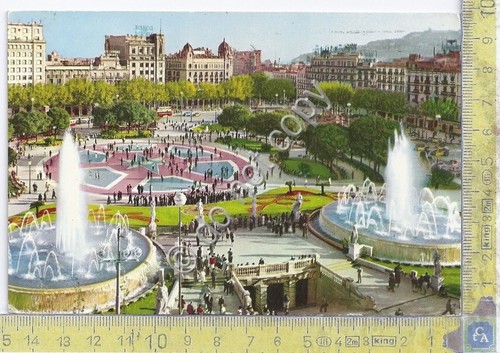 Cartolina Barcelona Placa de Cataluna 1964 (Paesaggistiche estere)