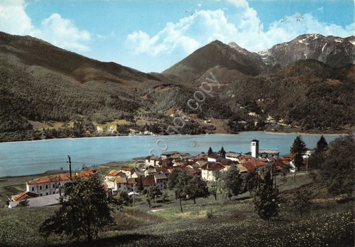 Cartolina Barcis Panorama paese e Monte Cavallo
