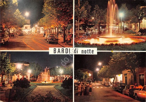 Cartolina Bardi Notturno 4 vedute (Parma)