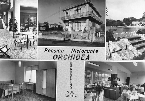 Cartolina Bardolino lago di Garda Ristorante Orchidea Vedutine