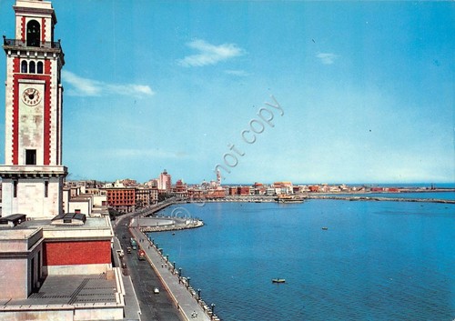 Cartolina Bari Campanile della Provincia panorama lungomare