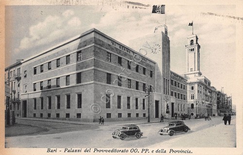 Cartolina Bari Palazzo del Provveditorato OO PP e Provincia illustrata …