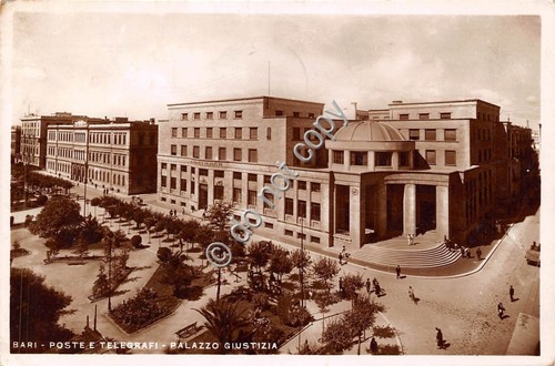 Cartolina Bari Poste e Telegrafi Palazzo di Giustizia Fotocelere 1941