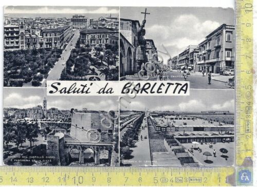 Cartolina Barletta Gruss aus Saluti da Multivisione (Bari)