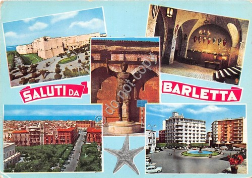 Cartolina Barletta saluti da vedutine (Altre tematiche)