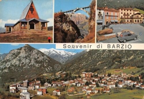 Cartolina Barzio Vedute varie 1977 (Como)