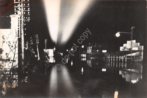 Cartolina Bassanello Fotoelettrica notturno Rovigo Alluvione Novembre 1951