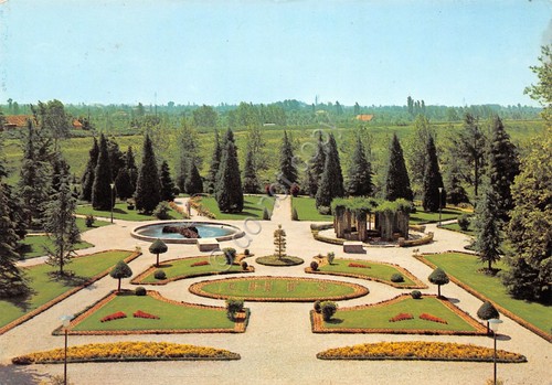 Cartolina Battaglia Padova INPS Stabilimento termale Pietro d' Abano giardino