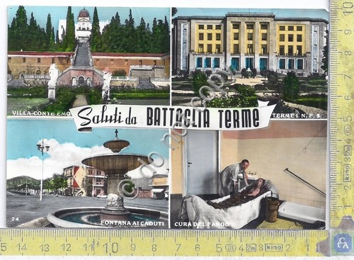 Cartolina Battaglia Terme Saluti da Multivisione