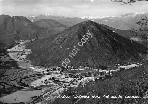 Cartolina Bedero Valcuvia Panorama da Monte Poncione 1959