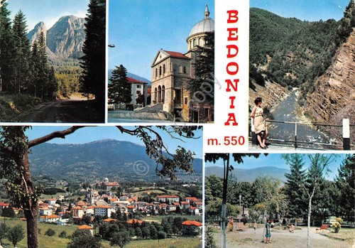Cartolina Bedonia 5 vedute 1970