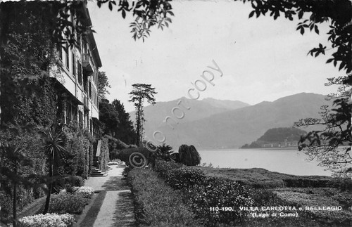 Cartolina Bellagio Villa Carlotta 1947