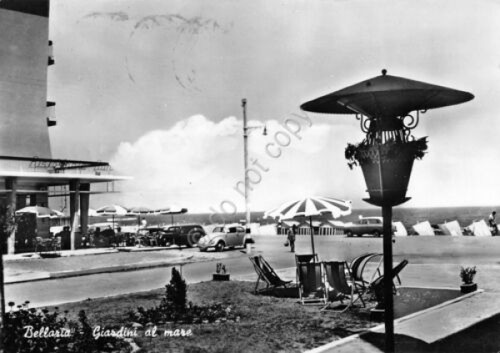 Cartolina Bellaria Giardini al mare 1959