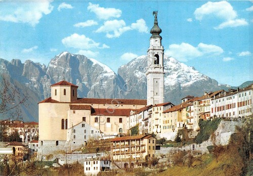 Cartolina Belluno Duomo 1973