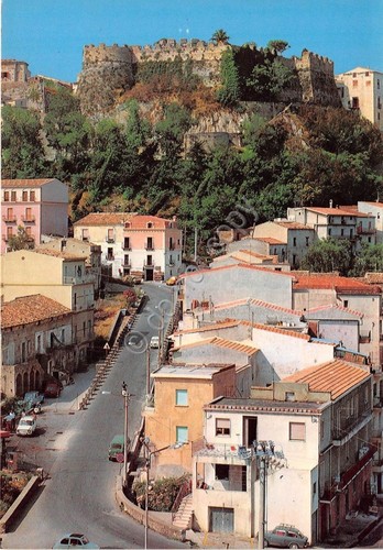 Cartolina Belvedere Marittimo panorama paese Castello 1989 (Torino)
