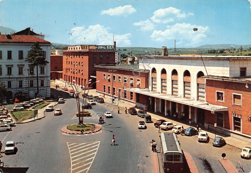 Cartolina Benevento Stazione ferroviaria 1982