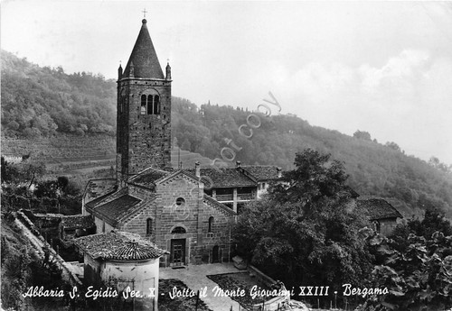 Cartolina Bergamo Abbazia S. Egidio 1972