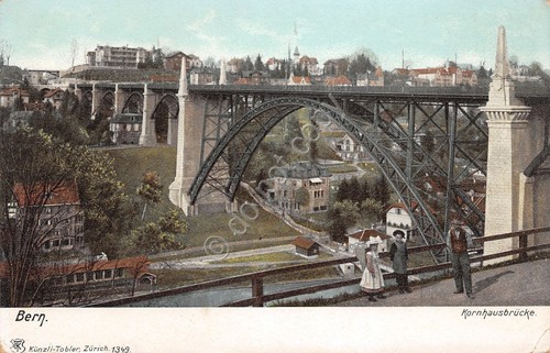 Cartolina Bern Kornhausbrucke illustrata anni '20