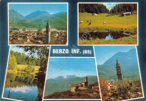 Cartolina Berzo vedute (Brescia)