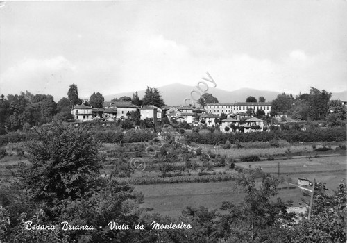 Cartolina Besana Brianza da Montesiro VG 1956 (Milano)