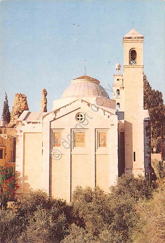 Cartolina Bethaney Curch of St. Lazarus anni '80