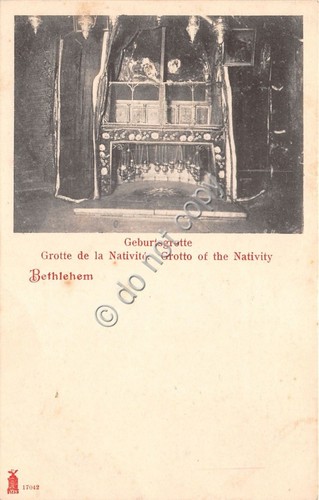 Cartolina Bethlehem Grotto of the Nativity anni '20