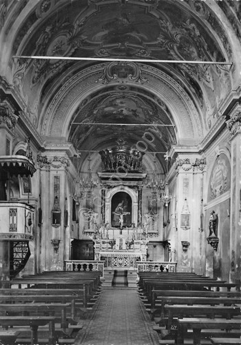 Cartolina Bettegno Brescia Chiesa Parrocchiale interno
