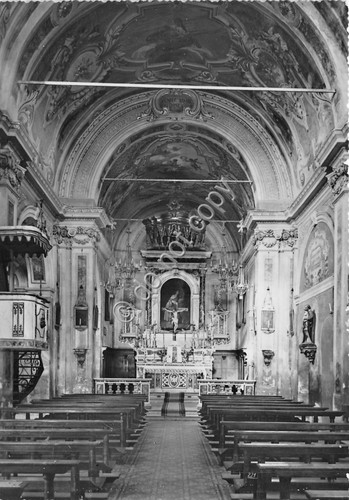 Cartolina Bettegno Chiesa Parrocchiale Interno (Brescia)