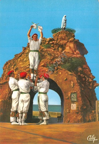 Cartolina Biarritz Danse de Saint Michel d' Arretxinga groupe Bi …