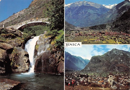 Cartolina Biasca vedute varie 1963