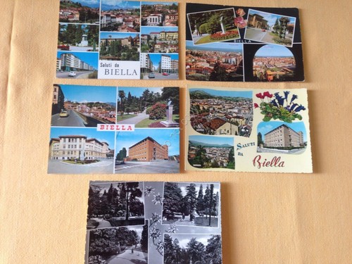 Cartolina Biella lotto di 5 cartoline con vedutine VG e …