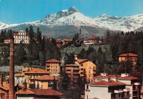 Cartolina Biella panorama sticker Associazione Nazionale Alpini