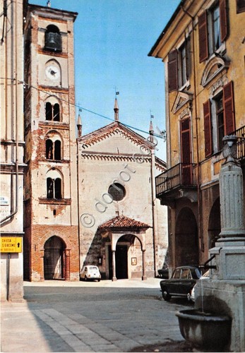 Cartolina Biella Piazzo Chiesa S. Giacomo