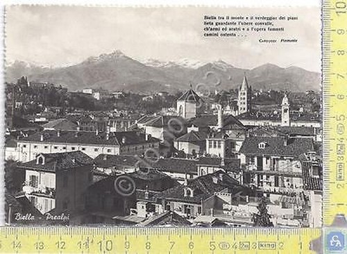 Cartolina Biella Prealpi Mountains 1950