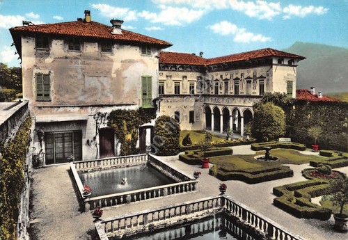 Cartolina Bisuschio Villa Cicogna Mozzoni colorata