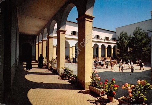 Cartolina Bitonto Istituto Sacro Cuore Interno frati animata