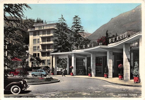 Cartolina Boario Terme entrata terme timbro curate fegato a Boario …