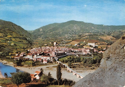 Cartolina Bobbio panorama 1964