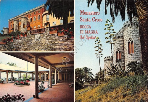 Cartolina Bocca di Magra Monastero Santa Croce 3 vedute (La …