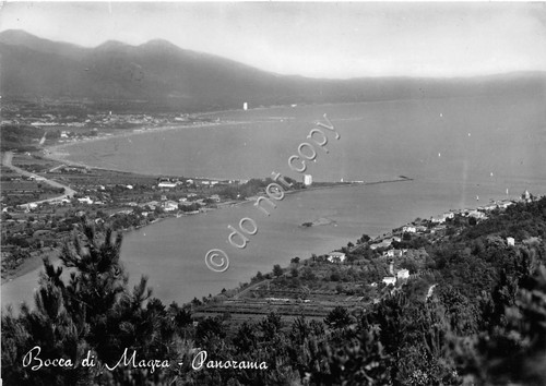 Cartolina Bocca di Magra panorama 1958 (Grosseto)