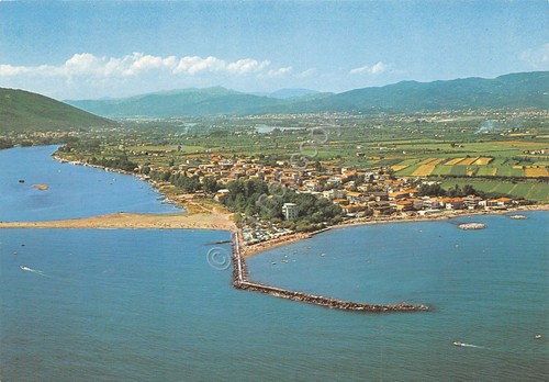 Cartolina Bocca di Magra panorama aereo
