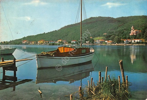 Cartolina Bocca di Magra Panorama e barca 1964 (La Spezia)