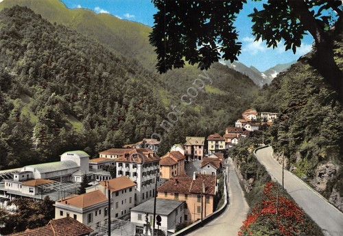Cartolina Bognanco Fonti Panorama 1960 timbro Bognanco grinze (Verbania)