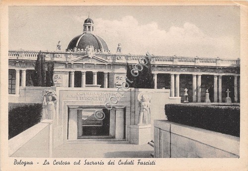 Cartolina Bologna Certosa Sacrario Caduti Fascisti anni '40